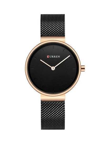 Women's Water Resistant Analog Wrist Watch 9016 - 35 mm -Black