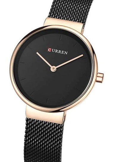 Women's Water Resistant Analog Wrist Watch 9016 - 35 mm -Black