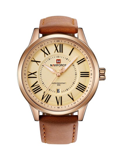 men Leather Analog Watch 9126