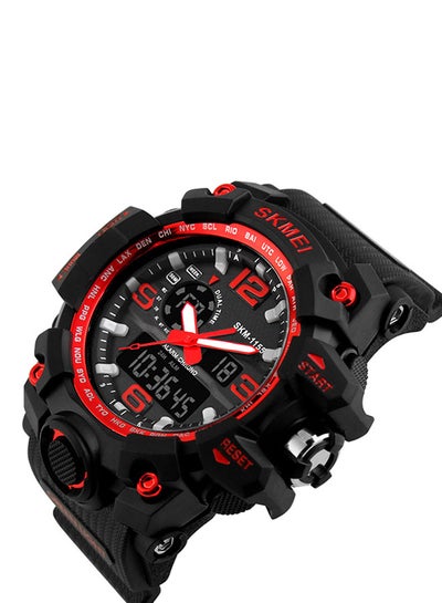 Men's Siliconer Analog & Digital Watch 1155 - 55 mm - Black