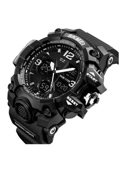Men's Water Resistant Analog & Digital Watch 1155B - 55 mm - Black