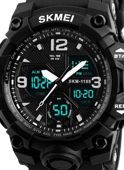 Men's Water Resistant Analog & Digital Watch 1155B - 55 mm - Black