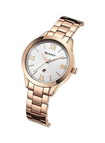 ساعة يد بعقارب من الستانلس ستيل WT-CU-9007-RGO1#D1 للنساء