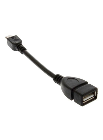 USB 2.0 To Micro USB OTG Adapter Cable Black
