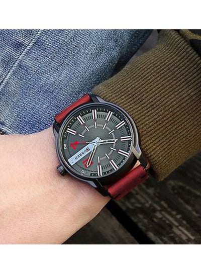 Men's Water Resistant Analog Watch 8306 - 47 mm - Red