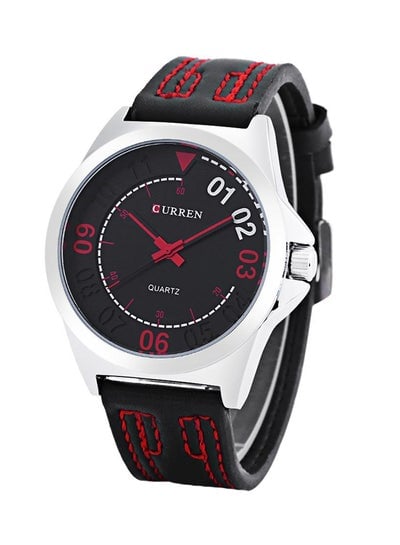 ساعة يد جلدية بعقارب WT-CU-8153-B#D3 للرجال
