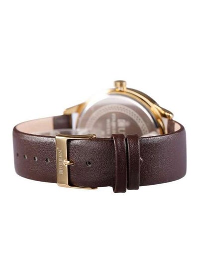 Men's Leather Analog Watch WT-CU-8114-GO - 45 mm - Brown