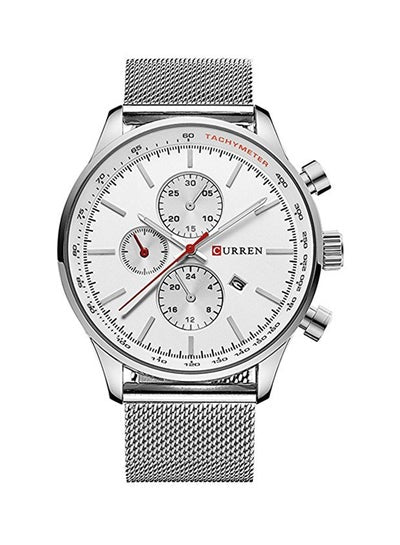 Men's Water Resistant Analog Watch WT-CU-8227-W#D1 - 44 mm - Silver