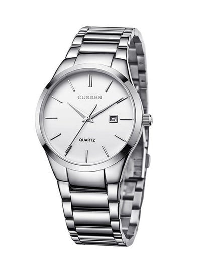 Men's Stainless Steel Water Resistant Analog Watch WT-CU-8106-SW - 40 mm - Silver