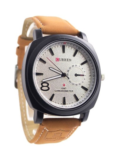 Men's Water Resistant Analog Wrist Watch 8139 - 40 mm - Brown