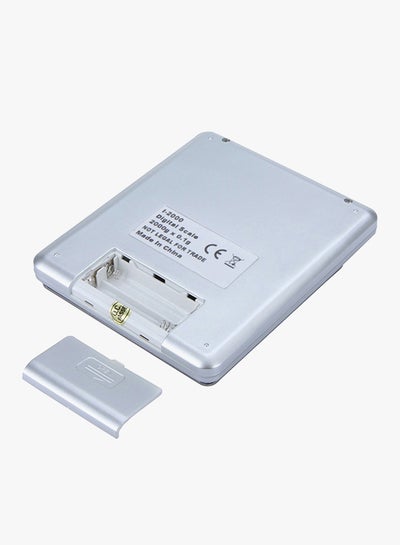 Digital Kitchen Scale Silver 7.2x12x2centimeter