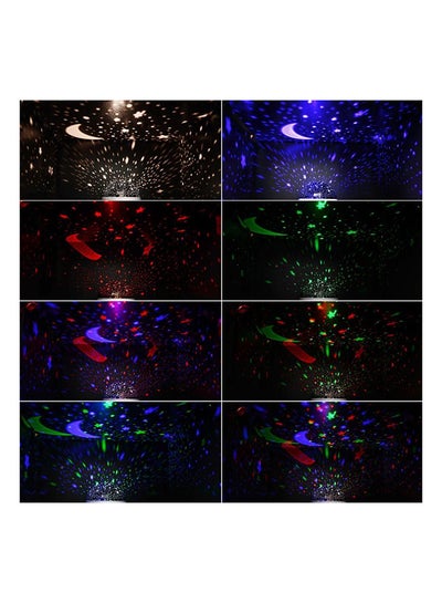 مصباح بروجيكتور ليلي LED ستار مون أزرق/أبيض/أسود 13x15x15 سم