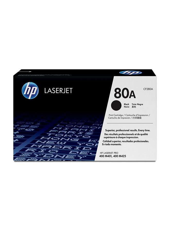 خرطوشة حبر ليزر جيت لطابعة 80A CF280A باللون الأسود