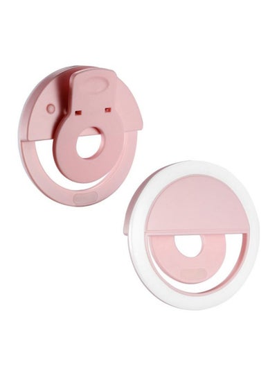 Led Ring Selfie Light For Smartphone Pink/White