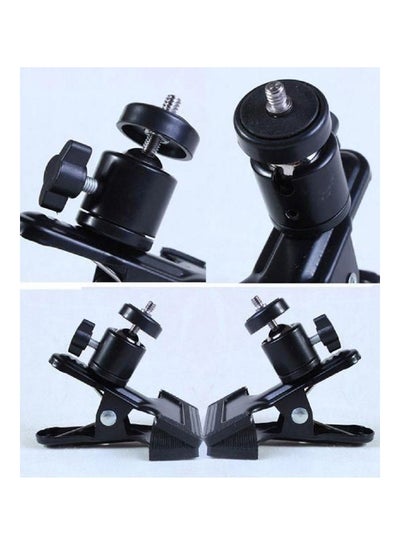 Tripod Camera Clip Clamp Flash Reflector Holder Mount Black