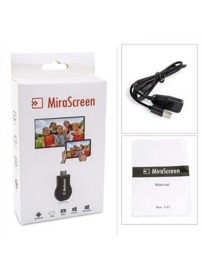 TV Dongle Adapter Miracast Receiver Black