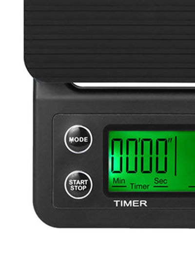 LCD Display Coffee Drip Scale Black
