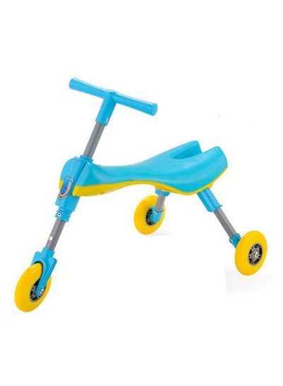 Three-Wheeled Scuttlebug Folding Scooter With Comfortable Seat For Kids 55x26x44cm