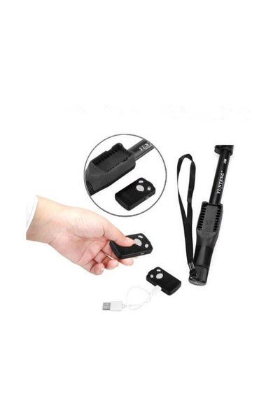 Selfie Stick With Remote Black