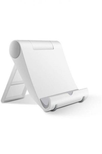 Universal Foldable Table Desktop Desk Stand Holder Cradle For Phone Tablet White