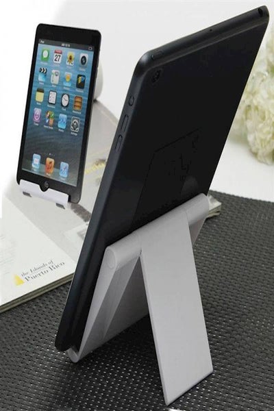 Universal Foldable Table Desktop Desk Stand Holder Cradle For Phone Tablet White