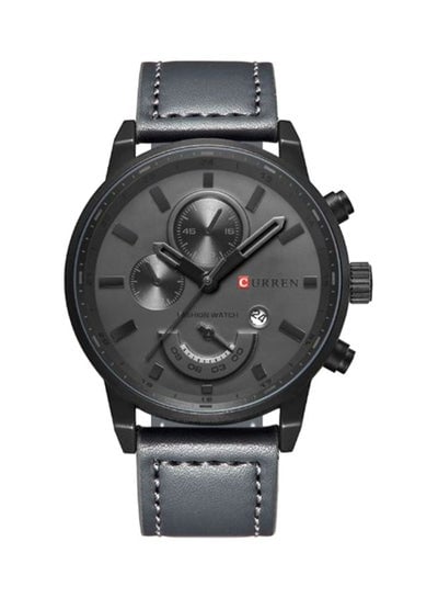men Stainless Steel Chronograph Watch 8217 - 45 mm - Grey