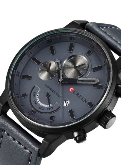 men Stainless Steel Chronograph Watch 8217 - 45 mm - Grey