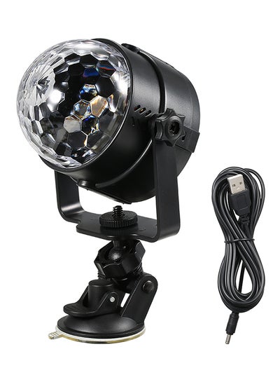 Mini RGB LED Car Magic Ball Light Sound Activated Auto Run Remote Control Black 0.272kg
