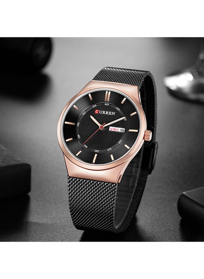 men Stainless Steel Band Analog Wrist Watch