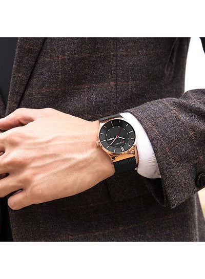 men Stainless Steel Band Analog Wrist Watch