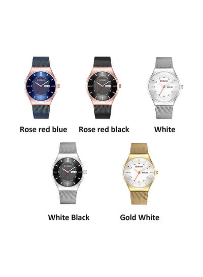 men Stainless Steel Band Analog Wrist Watch
