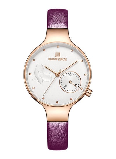 Women's Leather Analog Watch Nf5001
