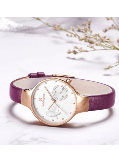 Women's Leather Analog Watch Nf5001