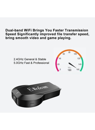 E5M Wireless TV Dongle Receiver Black