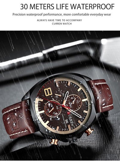men Water Resistant Chronograph Watch 8324