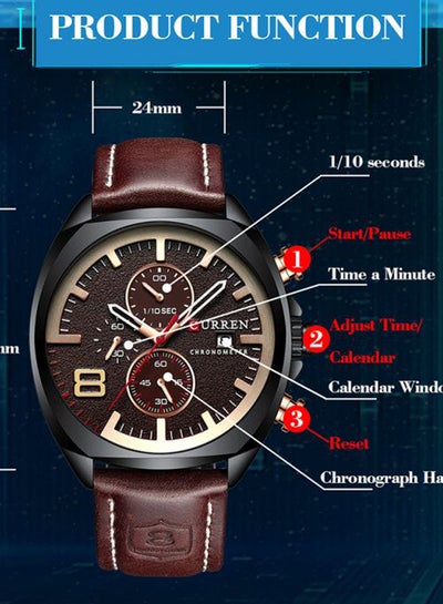 men Water Resistant Chronograph Watch 8324