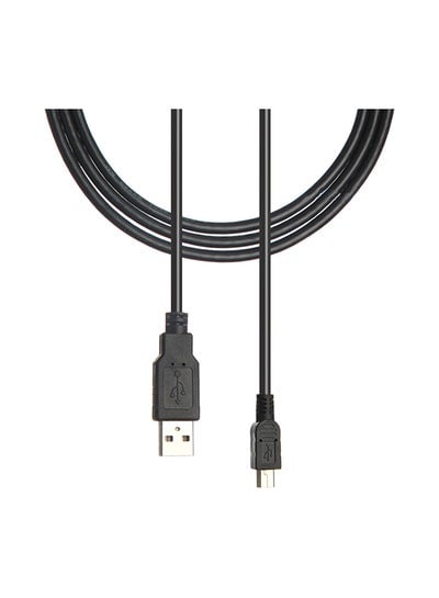 كابل USB بطول 1 متر/3 قدم لشاحن وحدة تحكم بلاي ستيشن 3، أسود