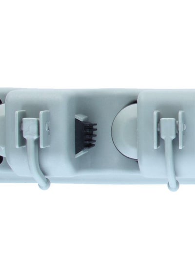 Wall Mounted Mop And Brush Broom Hanging Holder Gray