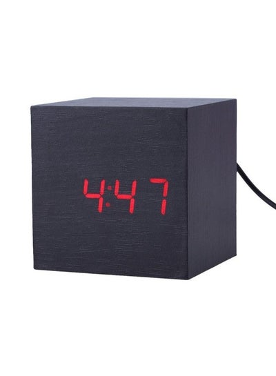Digital LED Desk Alarm Clock Black 6.3cm