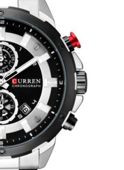 Men's Water Resistant Chronograph Watch 8323 - 46 mm - Silver