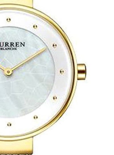 Women's Blanche Water Resistant Analog Wrist Watch 9032 - 35 mm -Gold