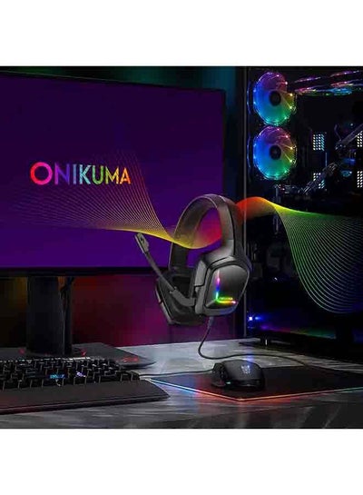 سماعات رأس سلكية للألعاب مزودة بإضاءة LED مع ميكروفون لأجهزة PS4/PS5/XOne/XSeries/NSwitch/PC
