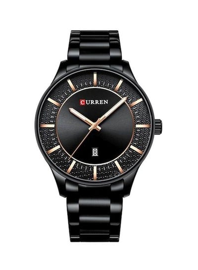 men Water Resistant Analog Wrist Watch 8347 - 46 mm - Black