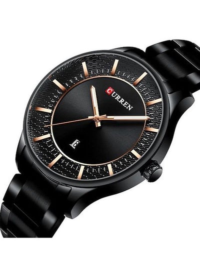 men Water Resistant Analog Wrist Watch 8347 - 46 mm - Black