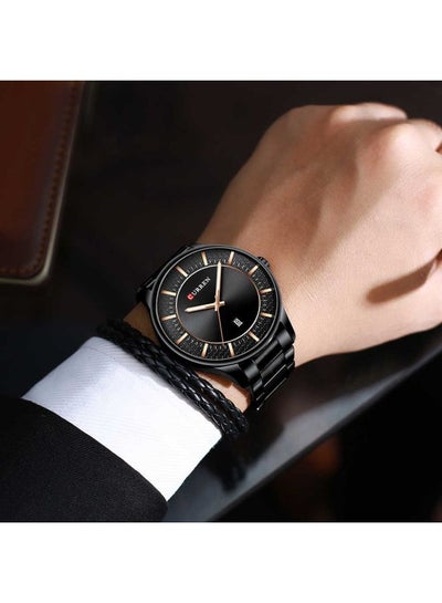 men Water Resistant Analog Wrist Watch 8347 - 46 mm - Black