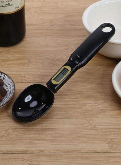 Mini Electronic Food Spoon Weight Scale With LCD Display Black