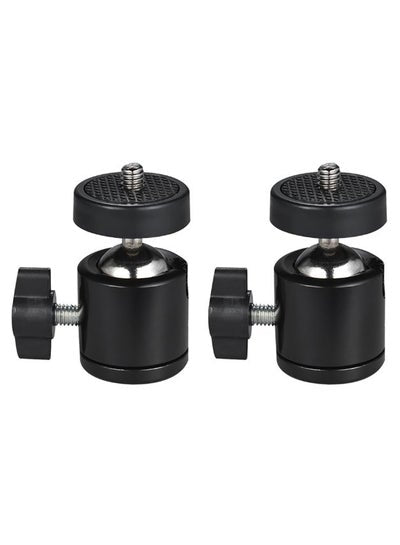 2-Piece 360 Degree Rotating Tripod Ball Head Black/Silver