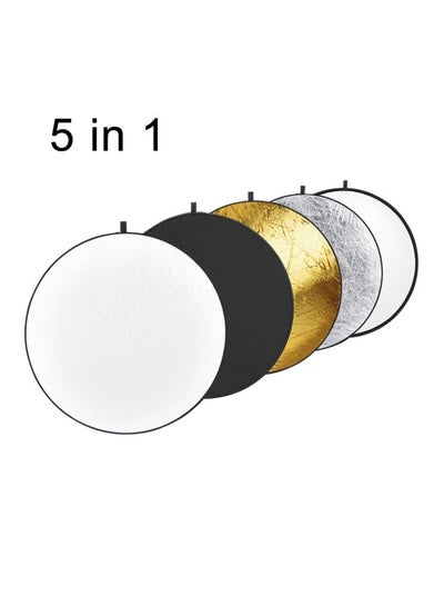 5-In-1 Foldable Reflector Board 80cm Gold/White/Black