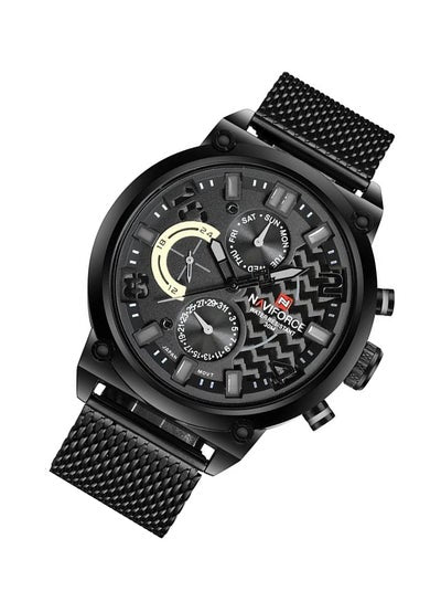 Men's Stainless Steel Strap Chronograph Wrist Watch NF9068S B/GY/B - 48 mm - Black