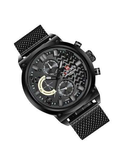 Men's Stainless Steel Strap Chronograph Wrist Watch NF9068S B/GY/B - 48 mm - Black